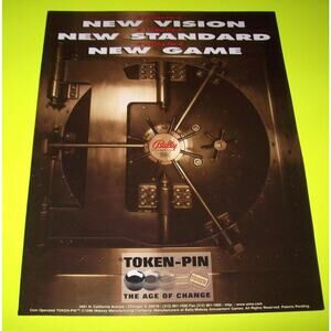 SAFECRACKER Pinball Flyer 1996 UNOPENED Original NOS Vintage Artwork Promo